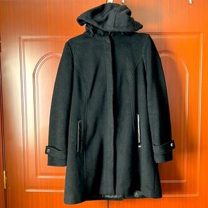 Michael - Michael Kors: Women’s Black Pea Coat w/ Hood - Size M - Like New